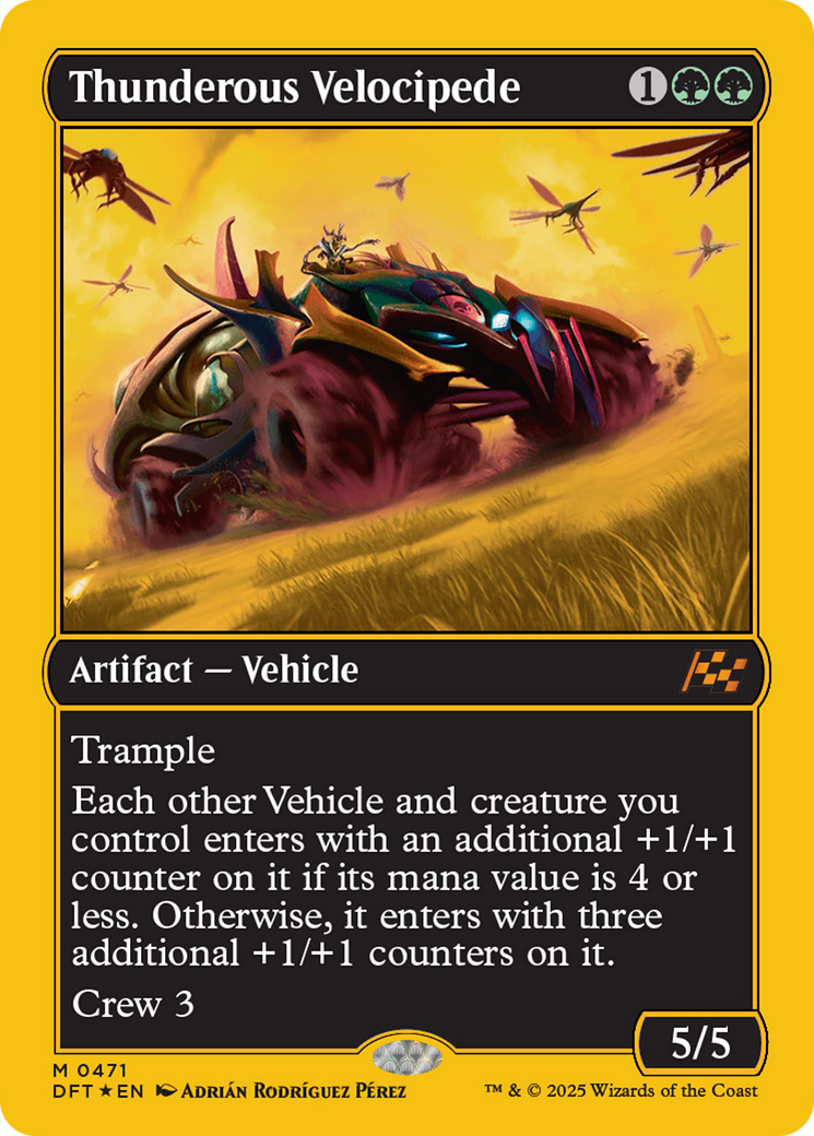 Thunderous Velocipede (First-Place Foil) [Aetherdrift] | Card Citadel