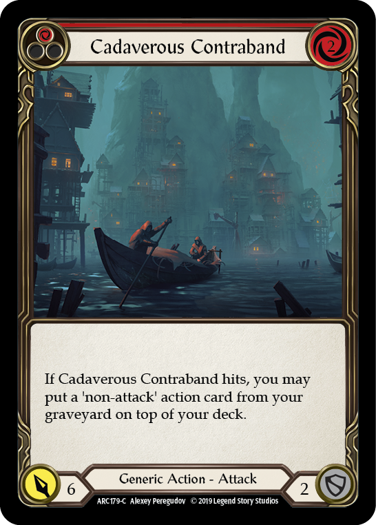 Cadaverous Contraband (Red) [ARC179-C] (Arcane Rising)  1st Edition Rainbow Foil | Card Citadel