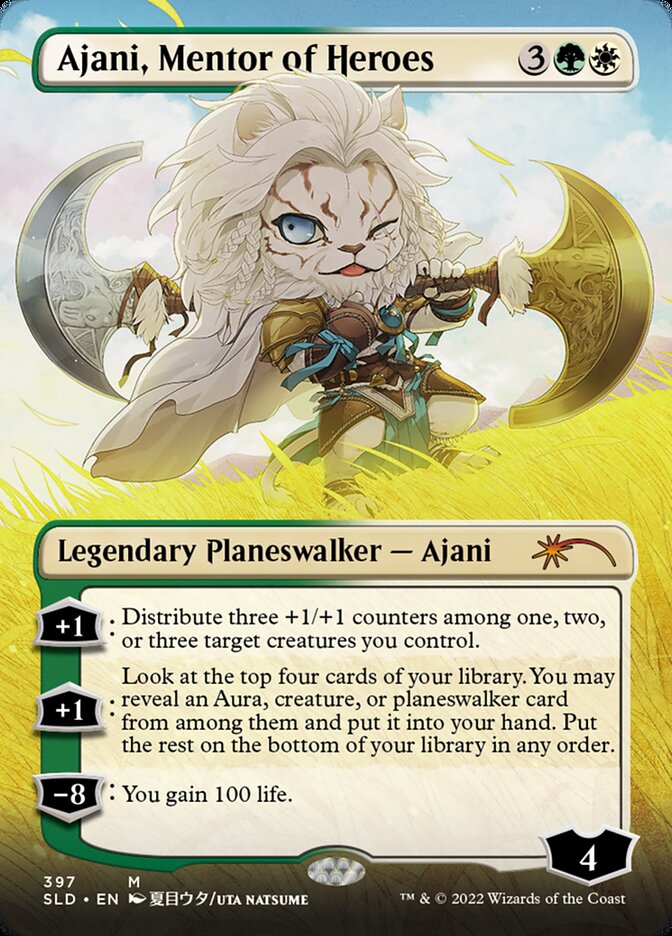 Ajani, Mentor of Heroes (Borderless) [Secret Lair Drop Series] | Card Citadel