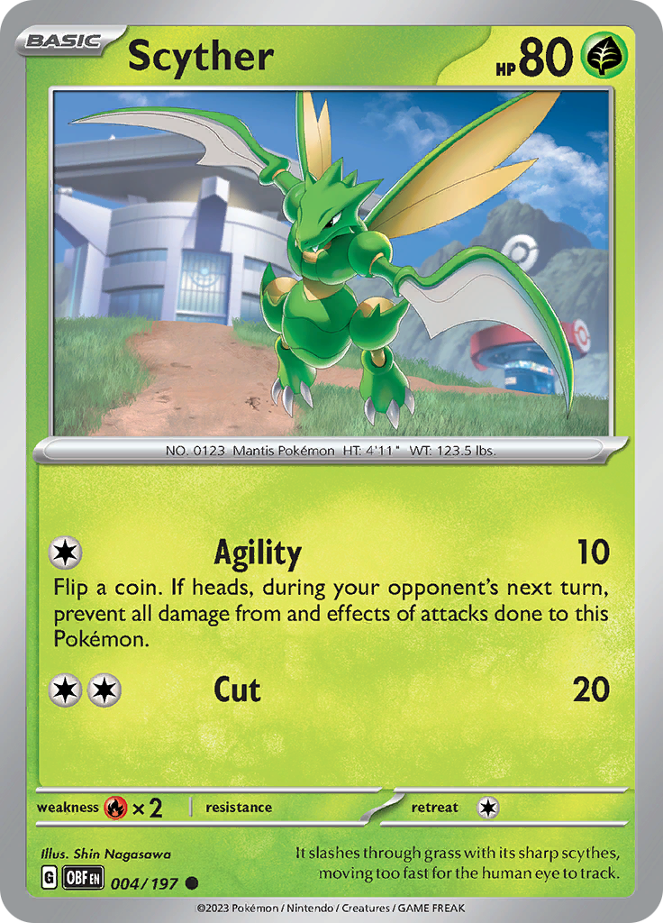 Scyther (004/197) [Scarlet & Violet: Obsidian Flames] | Card Citadel