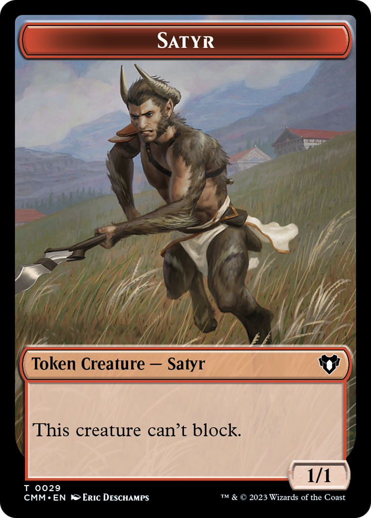 Eldrazi Spawn // Satyr Double-Sided Token [Commander Masters Tokens] | Card Citadel