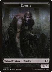 Wolf // Zombie Double-Sided Token [Dungeons & Dragons: Adventures in the Forgotten Realms Tokens] | Card Citadel