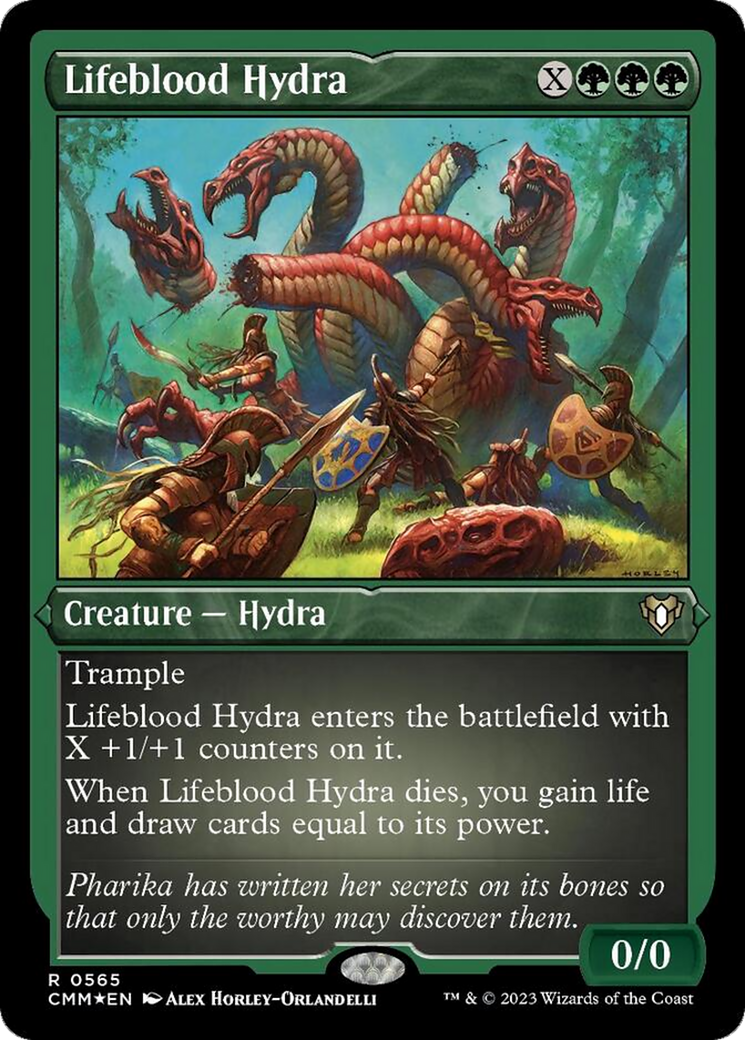 Lifeblood Hydra (Foil Etched) [Commander Masters] | Card Citadel