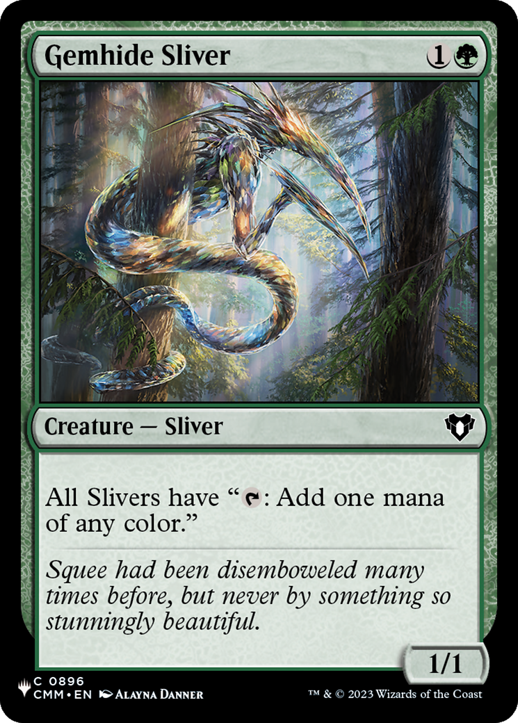 Gemhide Sliver (CMM) [The List] | Card Citadel