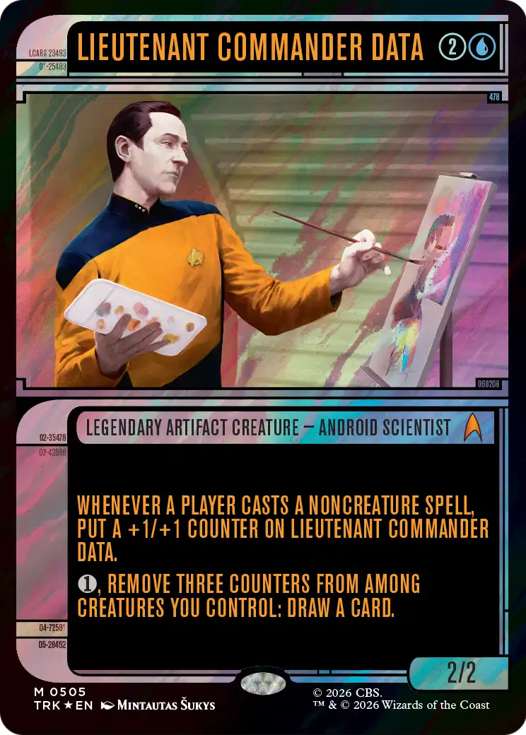 Lieutenant Commander Data (Showcase) (Surge Foil) [Star Trek] | Card Citadel
