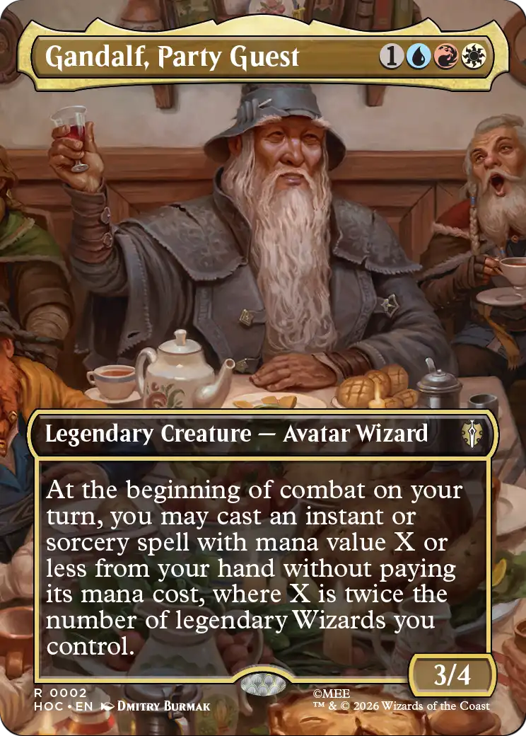 Gandalf, Party Guest (Borderless) [The Hobbit: Eternal-Legal] | Card Citadel