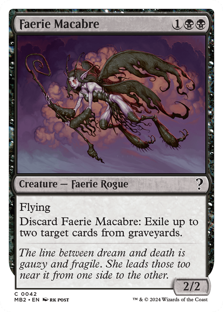 Faerie Macabre (White Border) [Mystery Booster 2] | Card Citadel