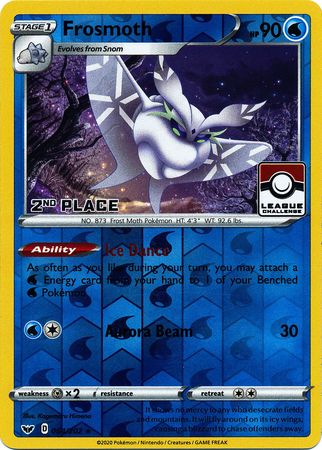 Frosmoth (064/202) (League Promo 2nd Place) [Sword & Shield: Base Set] | Card Citadel