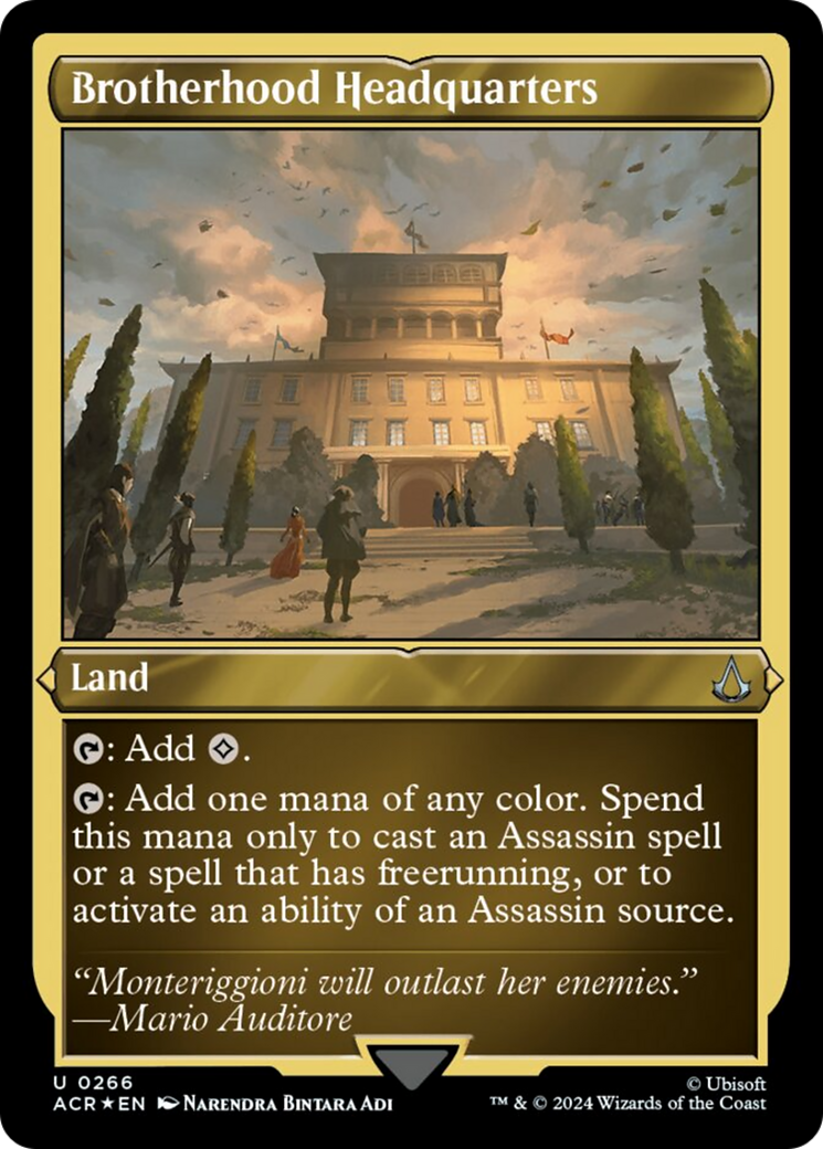 Brotherhood Headquarters (Foil Etched) [Assassin's Creed] | Card Citadel