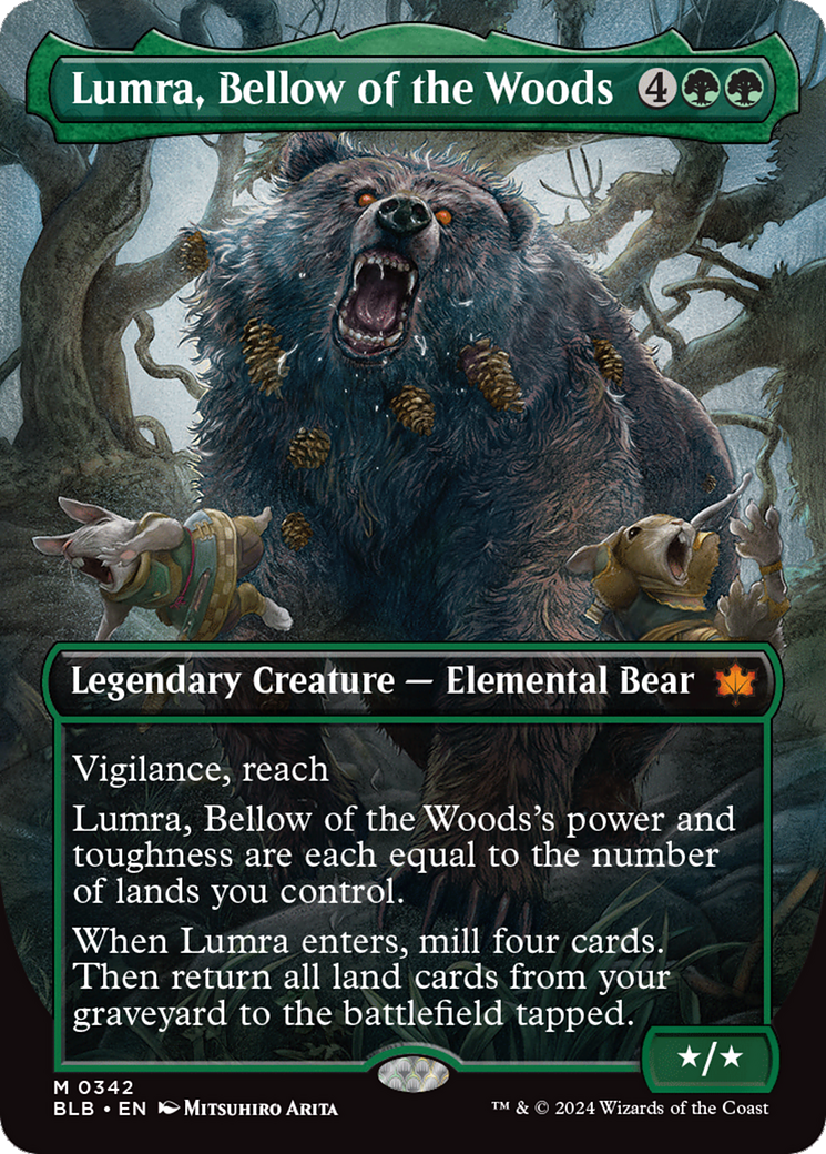 Lumra, Bellow of the Woods (Borderless) (0342) [Bloomburrow] | Card Citadel