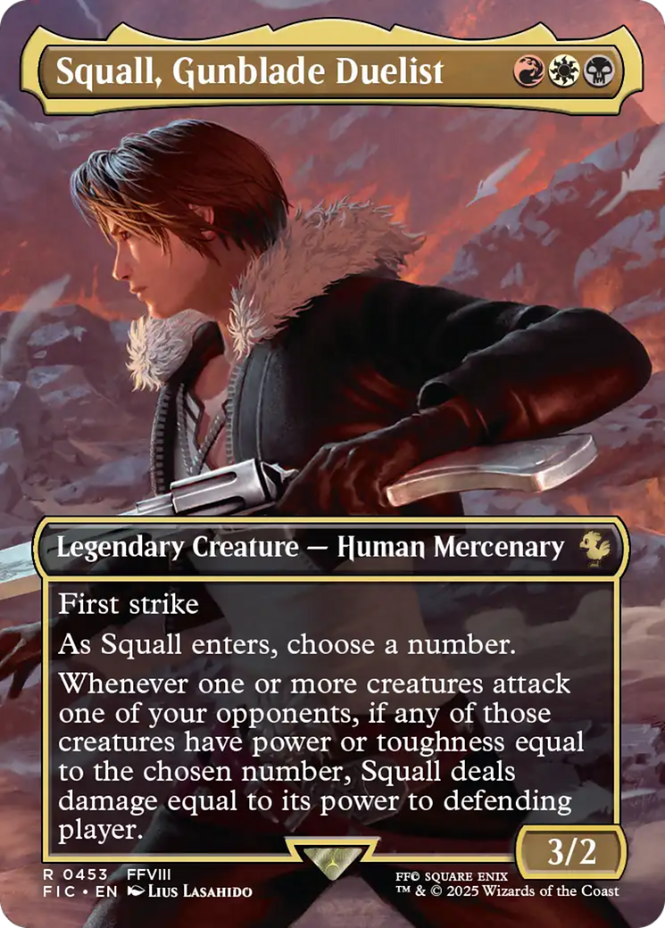 Squall, Gunblade Duelist (Borderless) [FINAL FANTASY Commander] | Card Citadel
