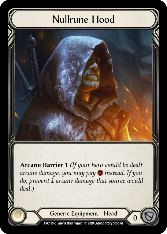 Nullrune Hood [ARC155-C] (Arcane Rising)  1st Edition Cold Foil | Card Citadel