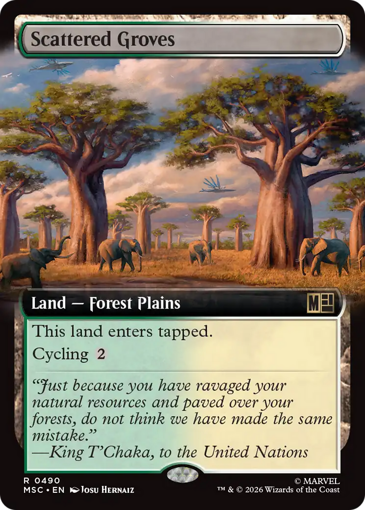 Scattered Groves (Extended Art) [Marvel Super Heroes Commander] | Card Citadel