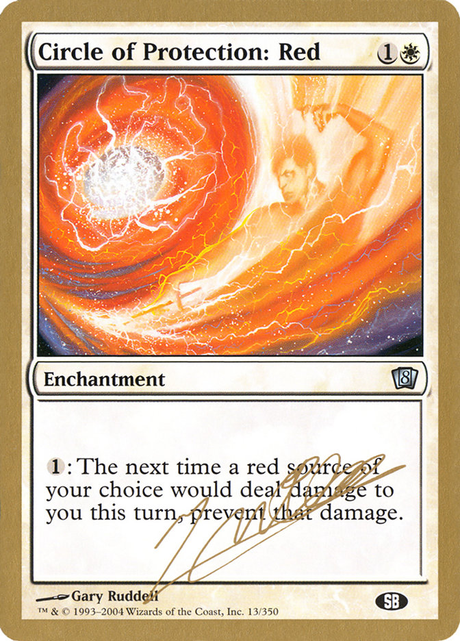 Circle of Protection: Red (Julien Nuijten) (SB) [World Championship Decks 2004] | Card Citadel