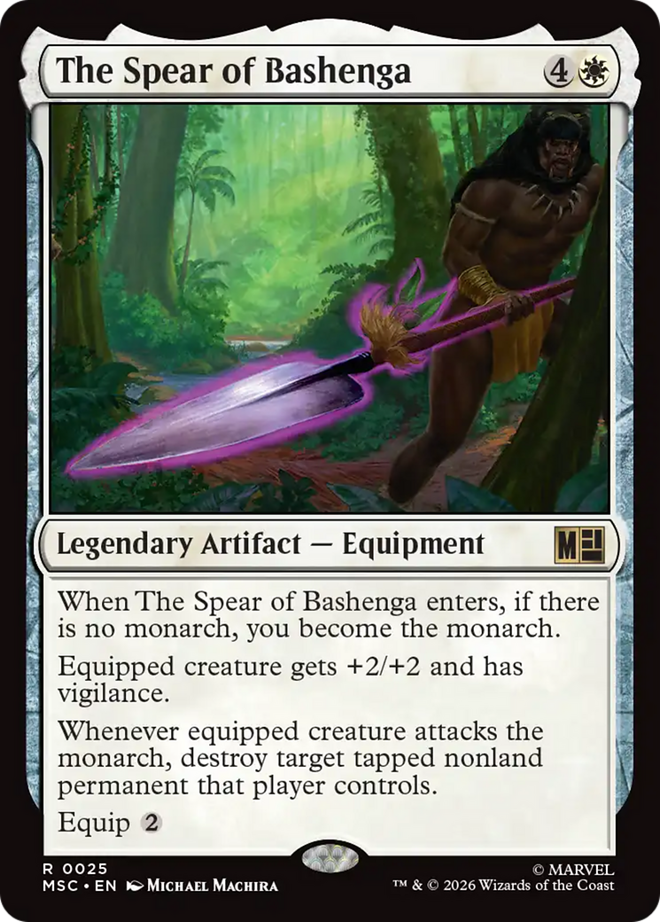 The Spear of Bashenga (Surge Foil) [Marvel Super Heroes Commander] | Card Citadel
