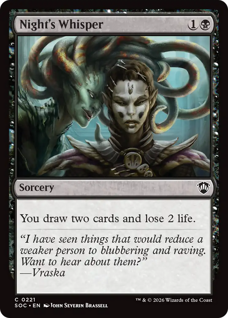 Night's Whisper [Secrets of Strixhaven Commander] | Card Citadel