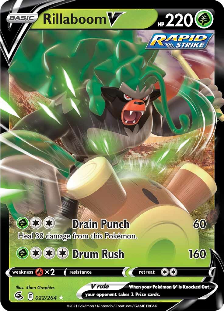 Rillaboom V (022/264) [Sword & Shield: Fusion Strike] | Card Citadel