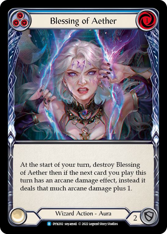 Blessing of Aether (Blue) [DYN202] (Dynasty)  Rainbow Foil | Card Citadel