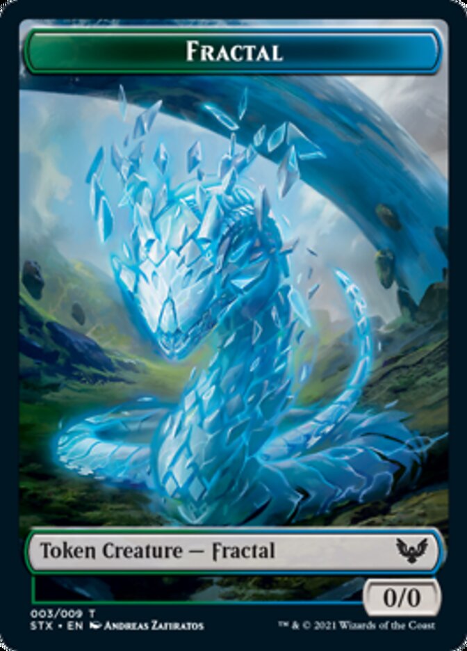 Fractal // Lukka, Wayward Bonder Emblem Double-Sided Token [Strixhaven: School of Mages Tokens] | Card Citadel