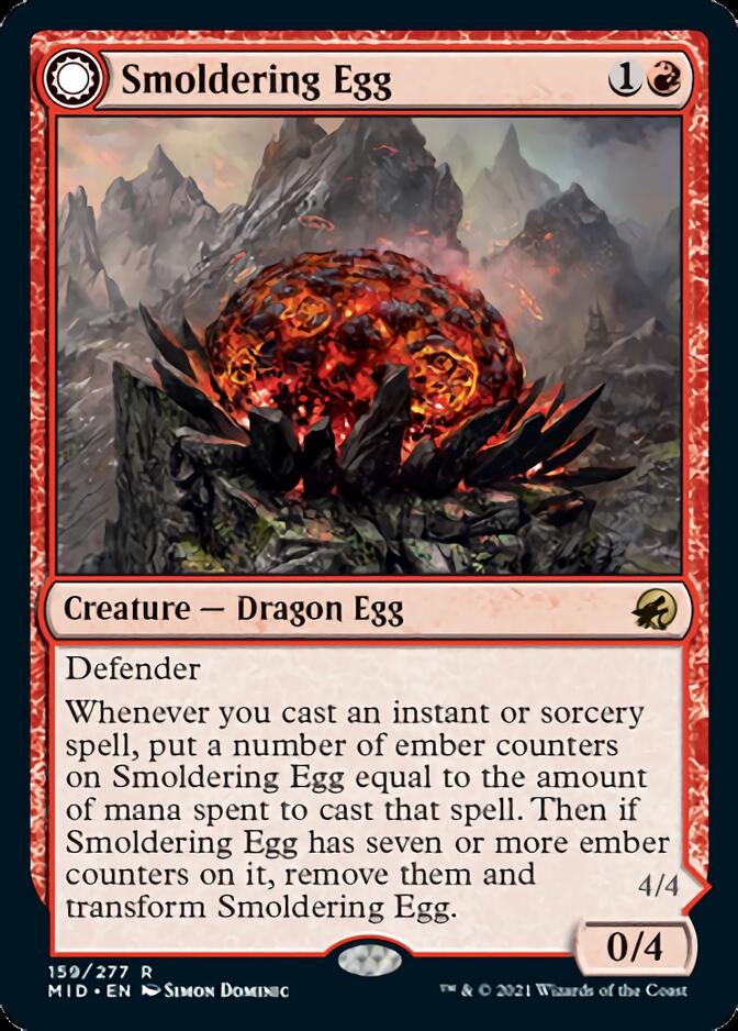 Smoldering Egg // Ashmouth Dragon [Innistrad: Midnight Hunt] | Card Citadel