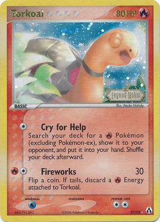 Torkoal (27/92) (Stamped) [EX: Legend Maker] | Card Citadel