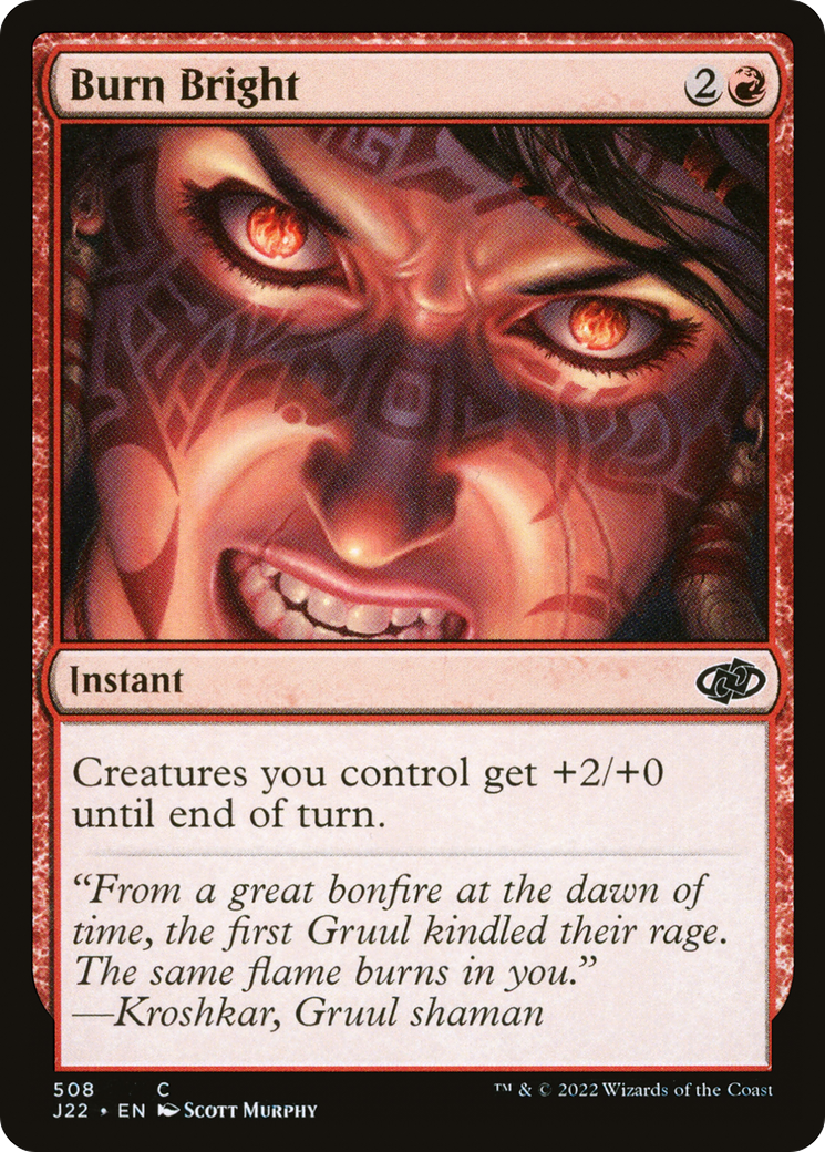 Burn Bright [Jumpstart 2022] | Card Citadel