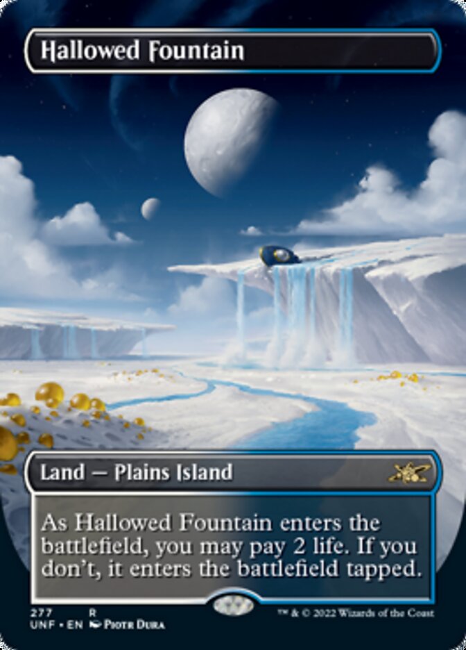 Hallowed Fountain (Borderless) [Unfinity] | Card Citadel