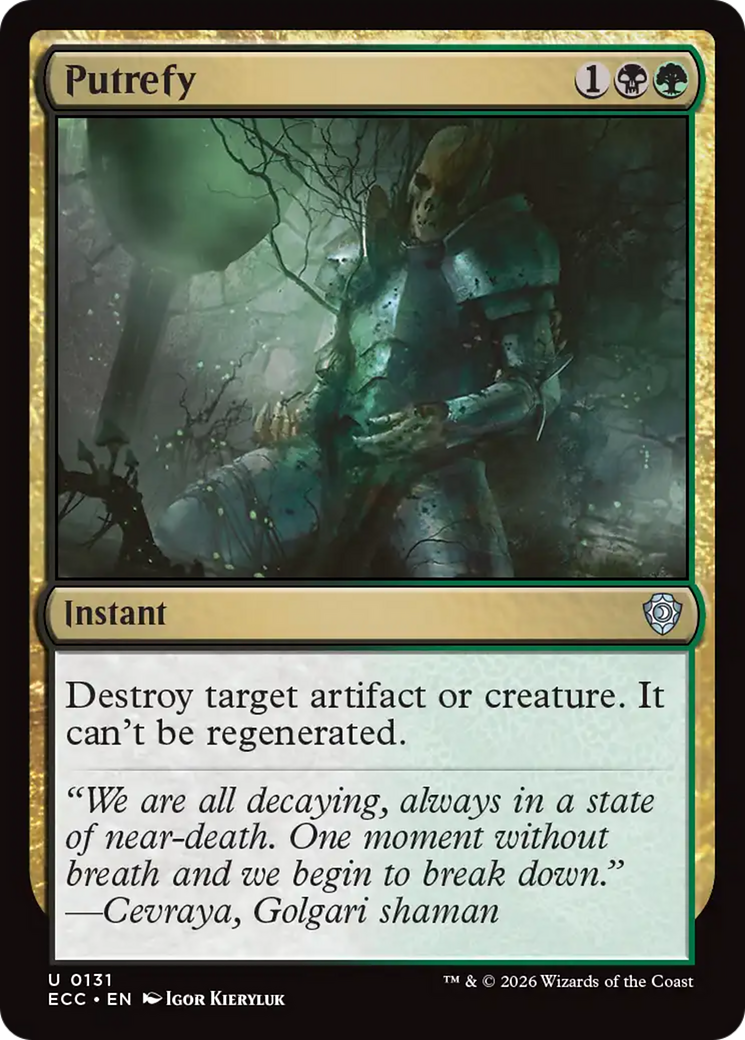 Putrefy [Lorwyn Eclipsed Commander] | Card Citadel