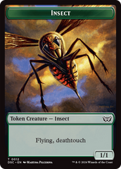 Insect (0012) // Spider Double-Sided Token [Duskmourn: House of Horror Commander Tokens] | Card Citadel