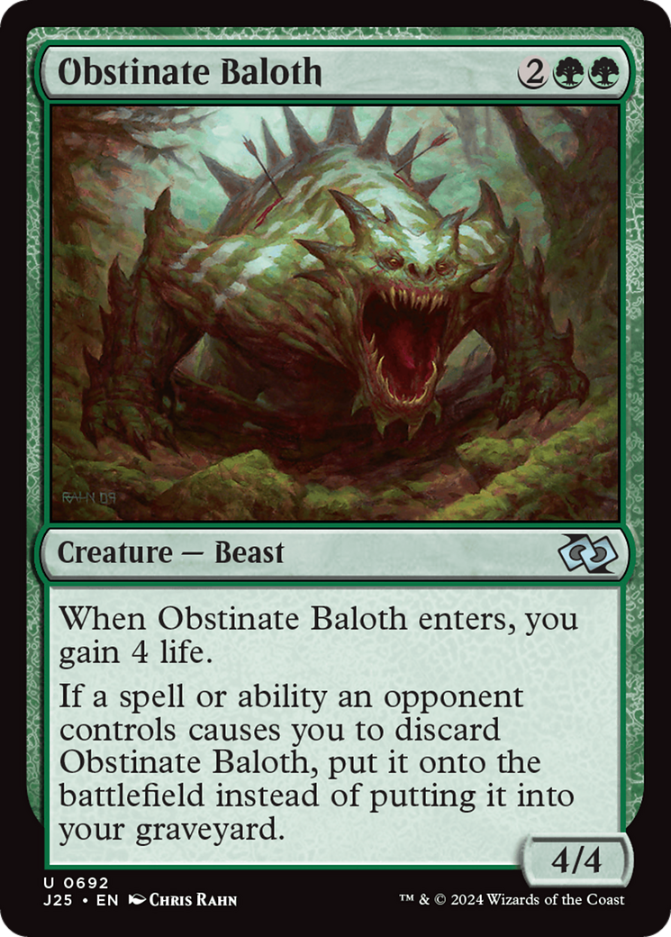 Obstinate Baloth [Foundations Jumpstart] | Card Citadel