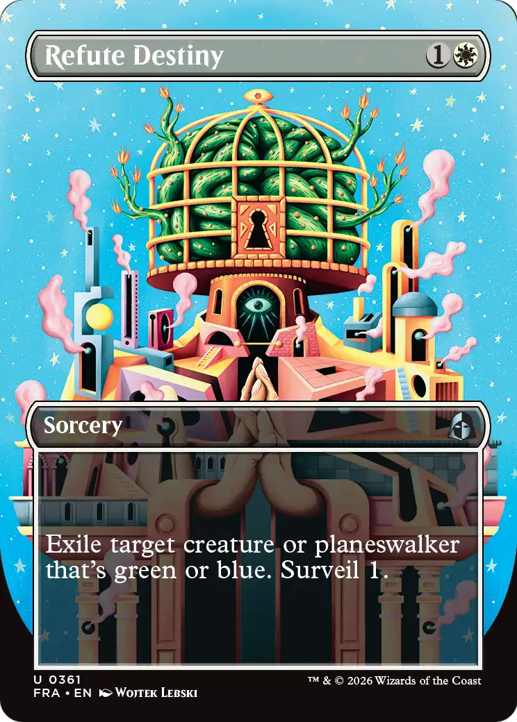 Refute Destiny (Borderless) [Reality Fracture] | Card Citadel