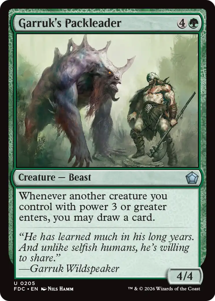 Garruk's Packleader [Foundations Commander] | Card Citadel
