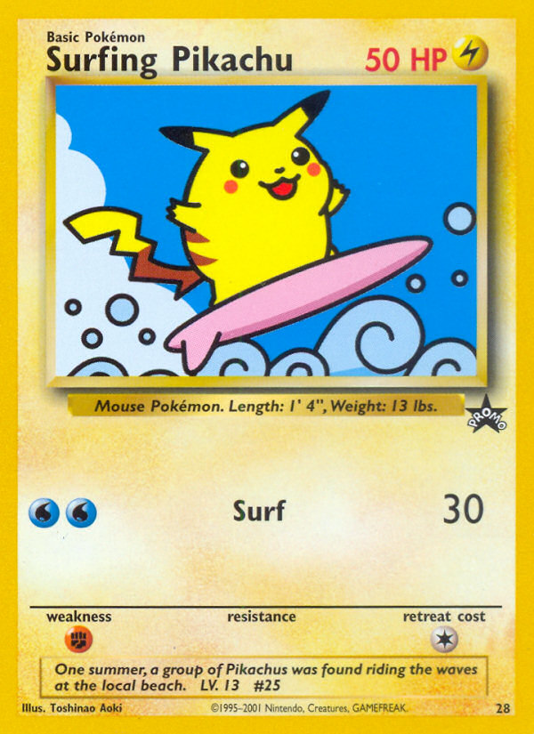 Surfing Pikachu (28) [Wizards of the Coast: Black Star Promos] | Card Citadel