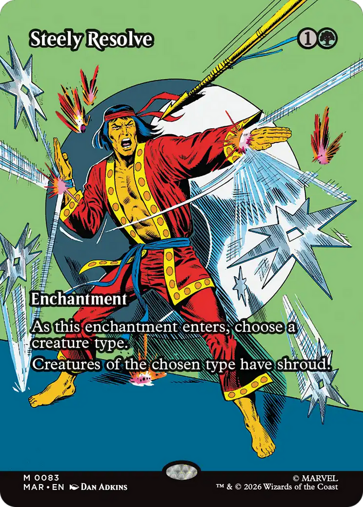 Steely Resolve (Borderless) [Marvel Universe: Eternal-Legal] | Card Citadel