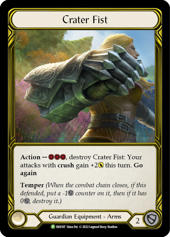 Crater Fist (Golden) [FAB107] (Promo)  Cold Foil | Card Citadel