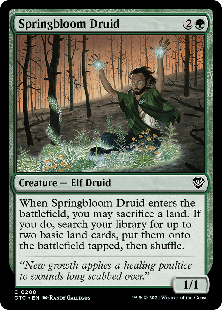 Springbloom Druid [Outlaws of Thunder Junction Commander] | Card Citadel