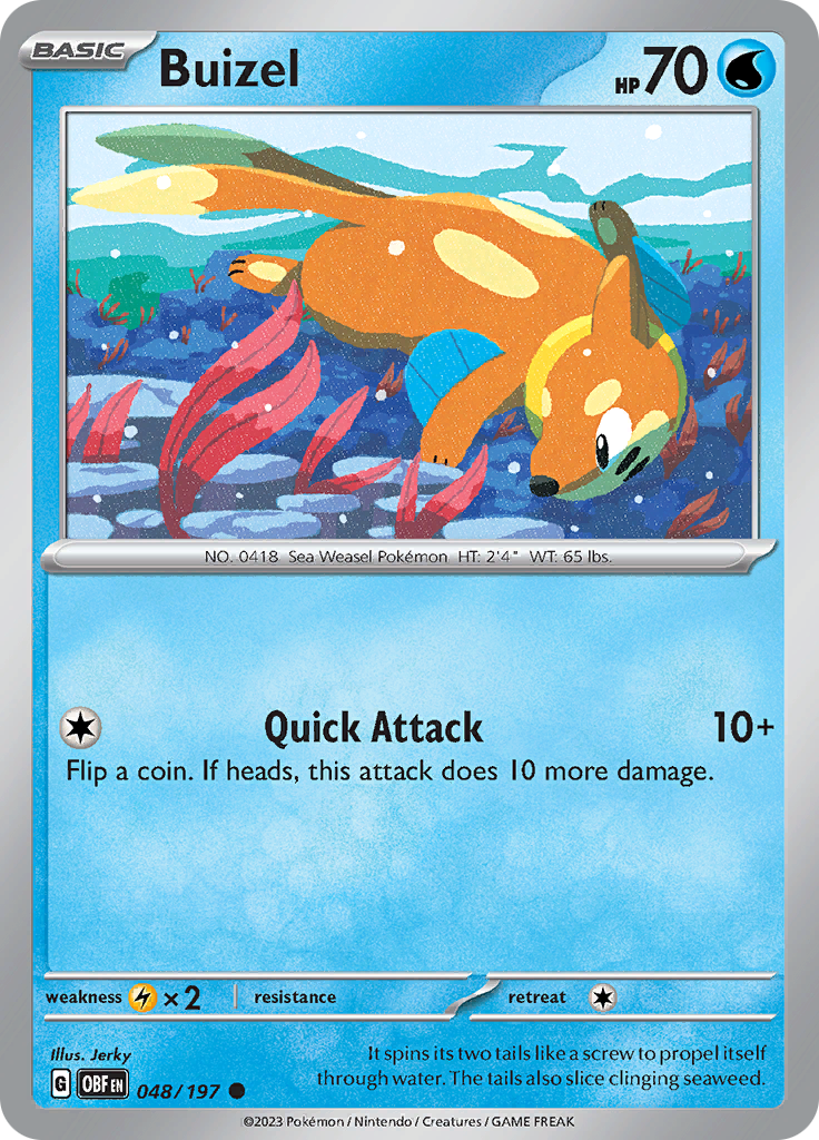 Buizel (048/197) [Scarlet & Violet: Obsidian Flames] | Card Citadel