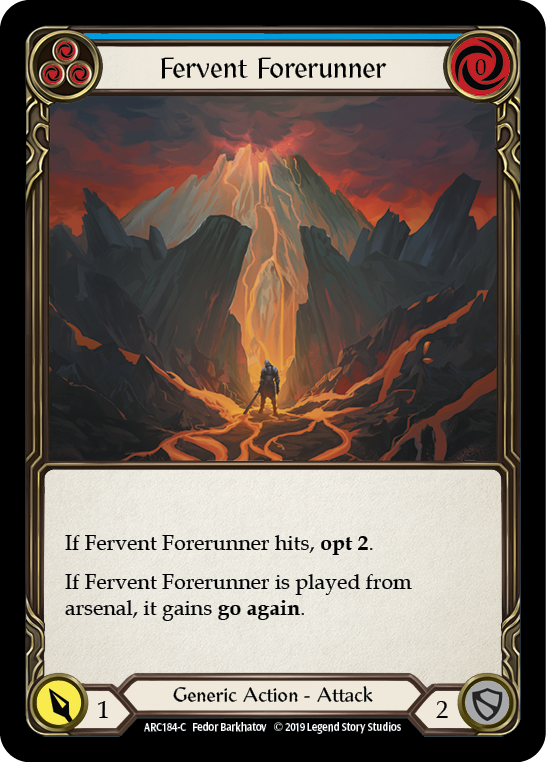 Fervent Forerunner (Blue) [ARC184-C] (Arcane Rising)  1st Edition Rainbow Foil | Card Citadel