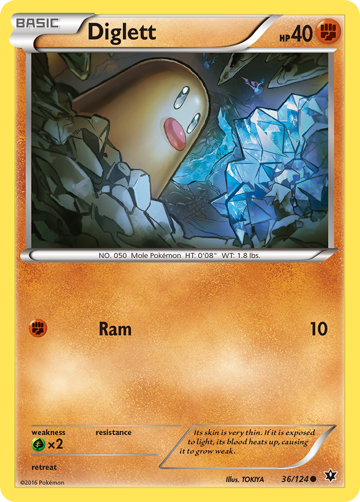 Diglett (36/124) [XY: Fates Collide] | Card Citadel