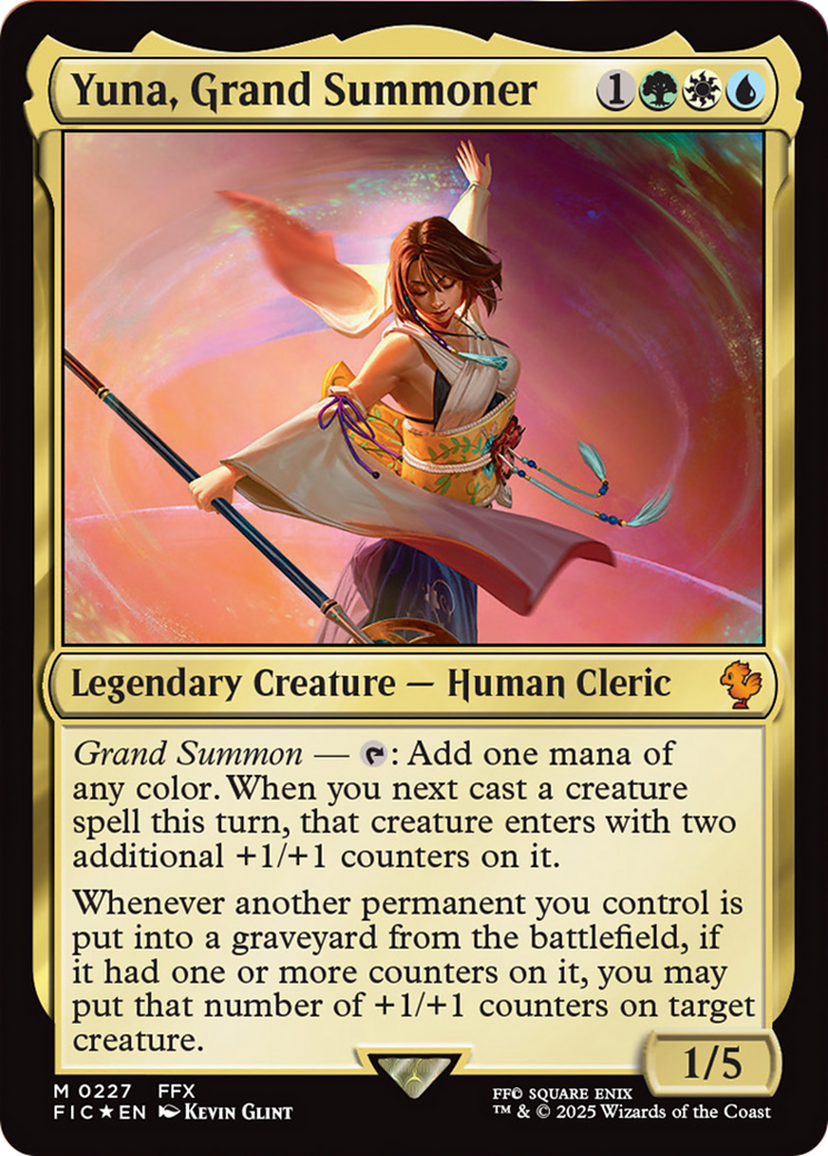 Yuna, Grand Summoner (Surge Foil) [FINAL FANTASY Commander] | Card Citadel