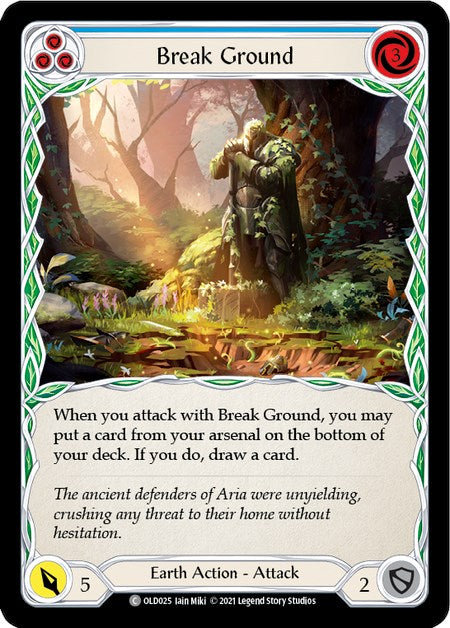 Break Ground (Blue) [OLD025] (Tales of Aria Oldhim Blitz Deck)  1st Edition Normal | Card Citadel