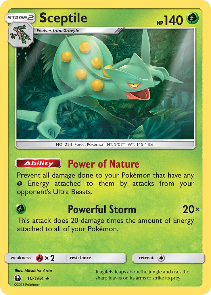 Sceptile (10/168) (Theme Deck Exclusive) [Sun & Moon: Celestial Storm] | Card Citadel