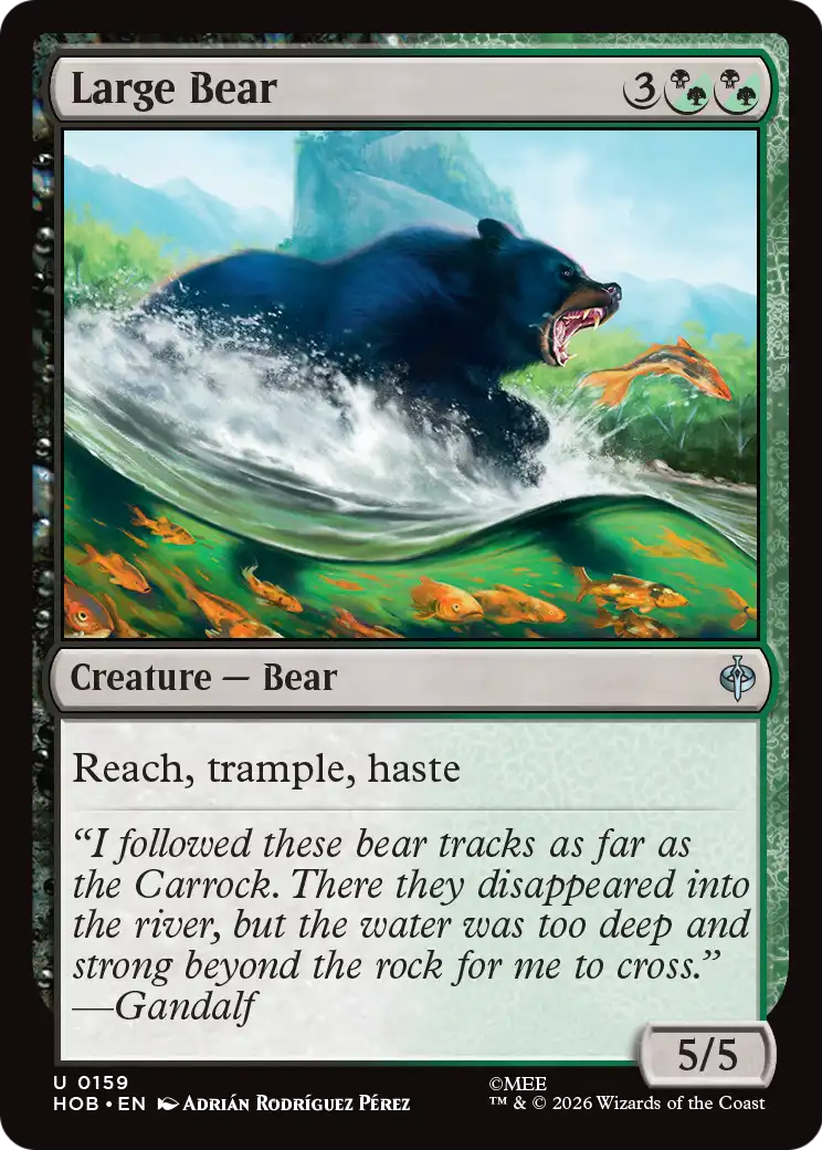 Large Bear [The Hobbit] | Card Citadel