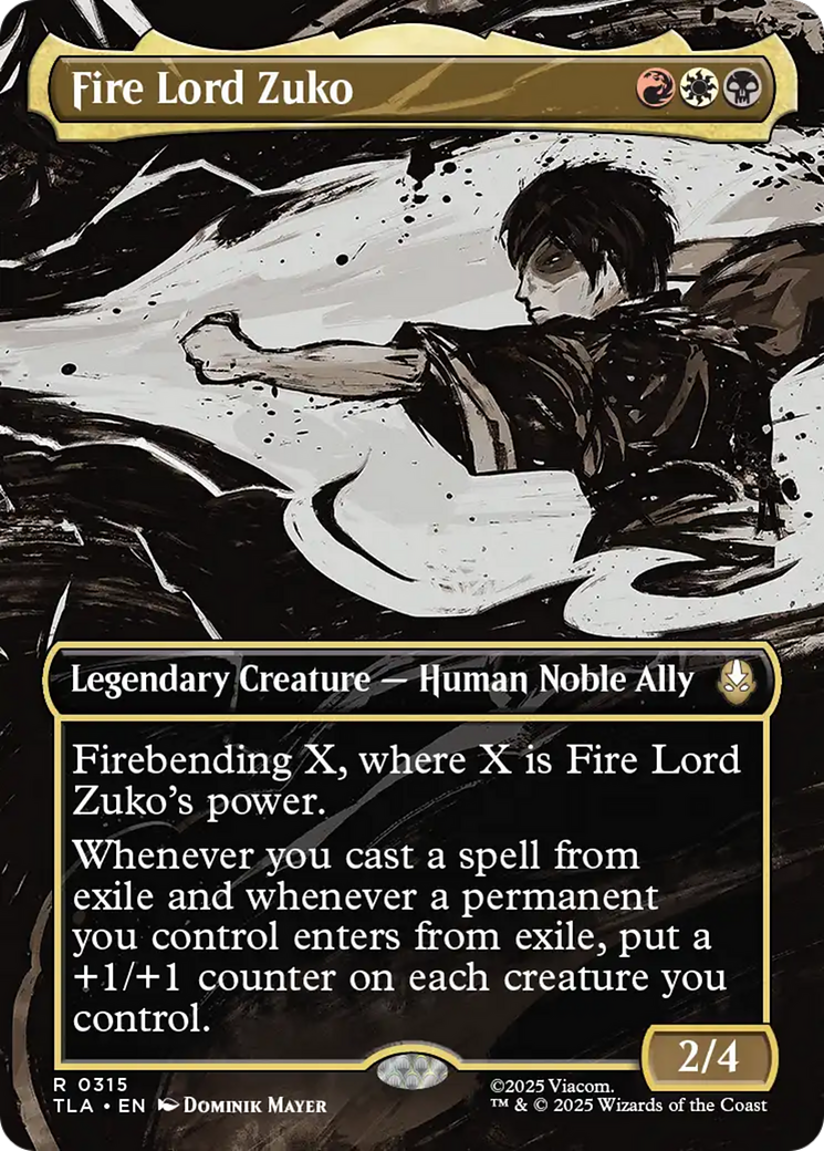 Fire Lord Zuko (Borderless) [Avatar: The Last Airbender] | Card Citadel