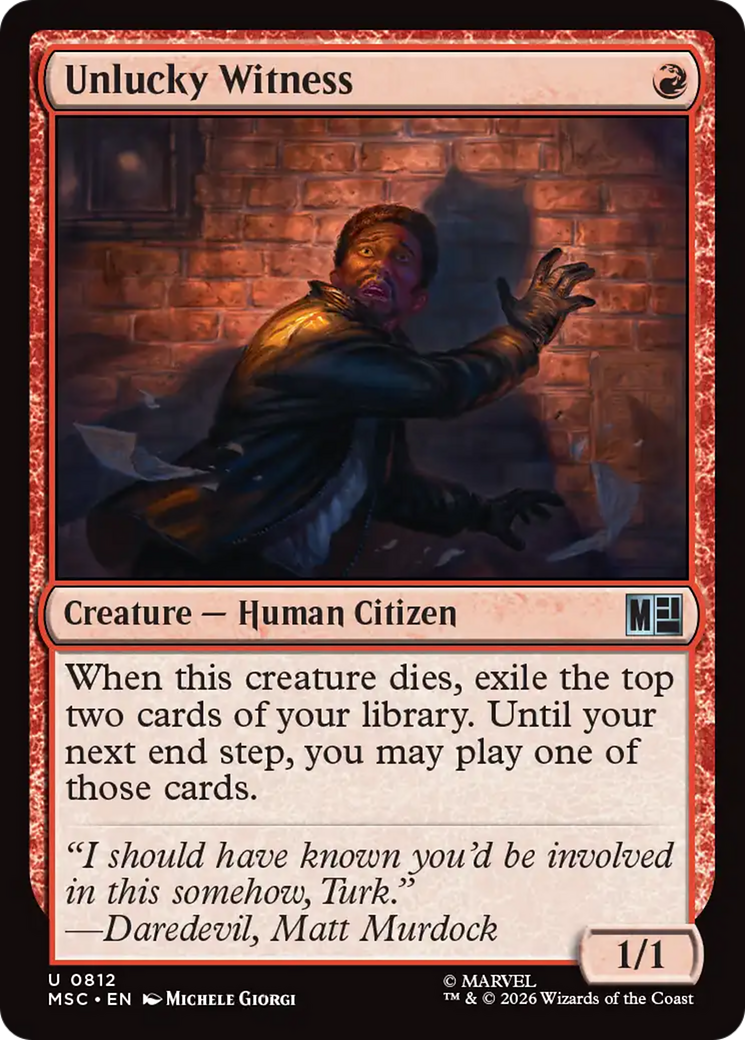 Unlucky Witness [Marvel Super Heroes Commander] | Card Citadel
