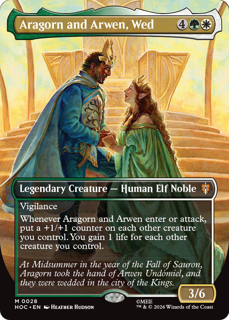 Aragorn and Arwen, Wed (Borderless) [The Hobbit] | Card Citadel