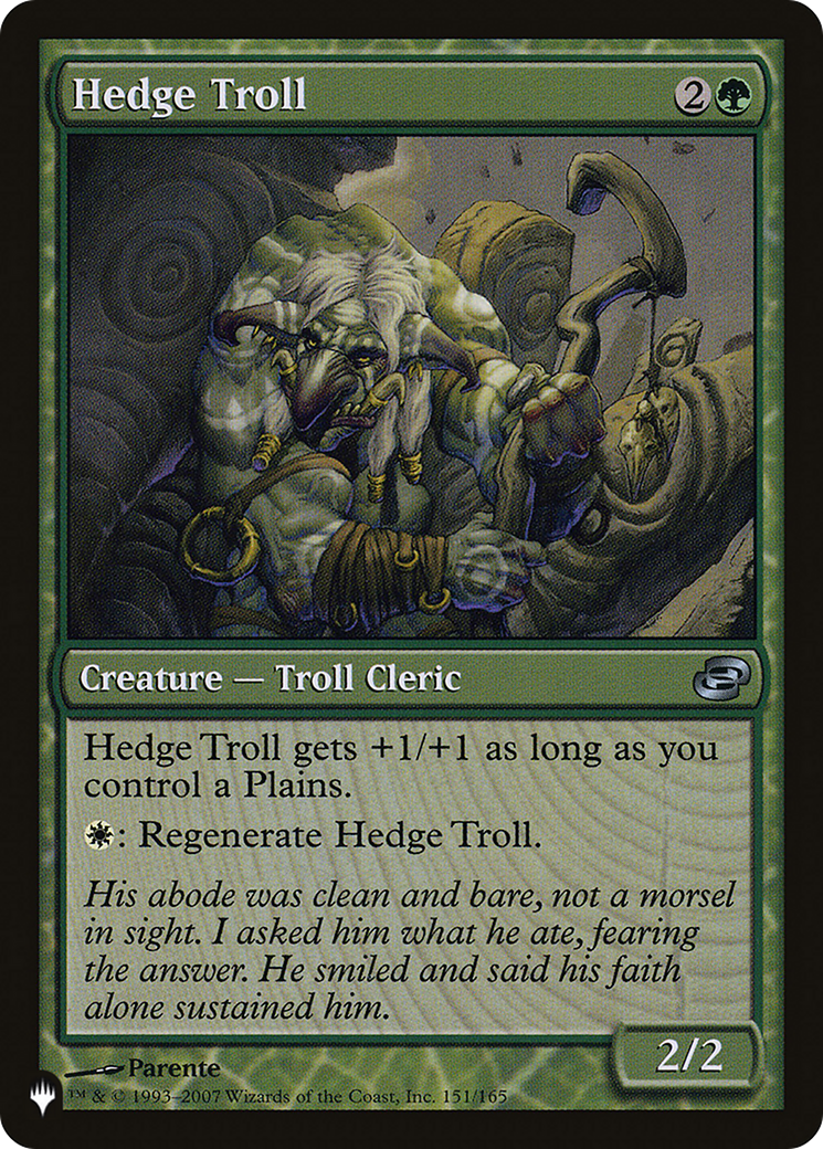 Hedge Troll [The List Reprints] | Card Citadel