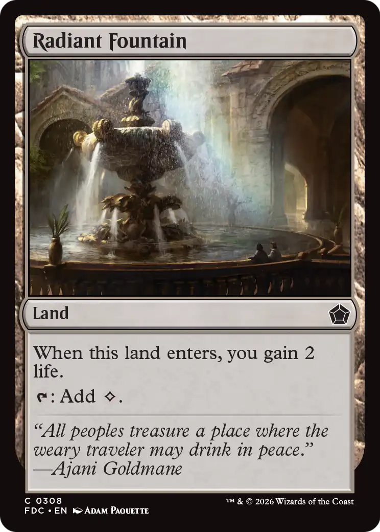 Radiant Fountain [Foundations Commander] | Card Citadel