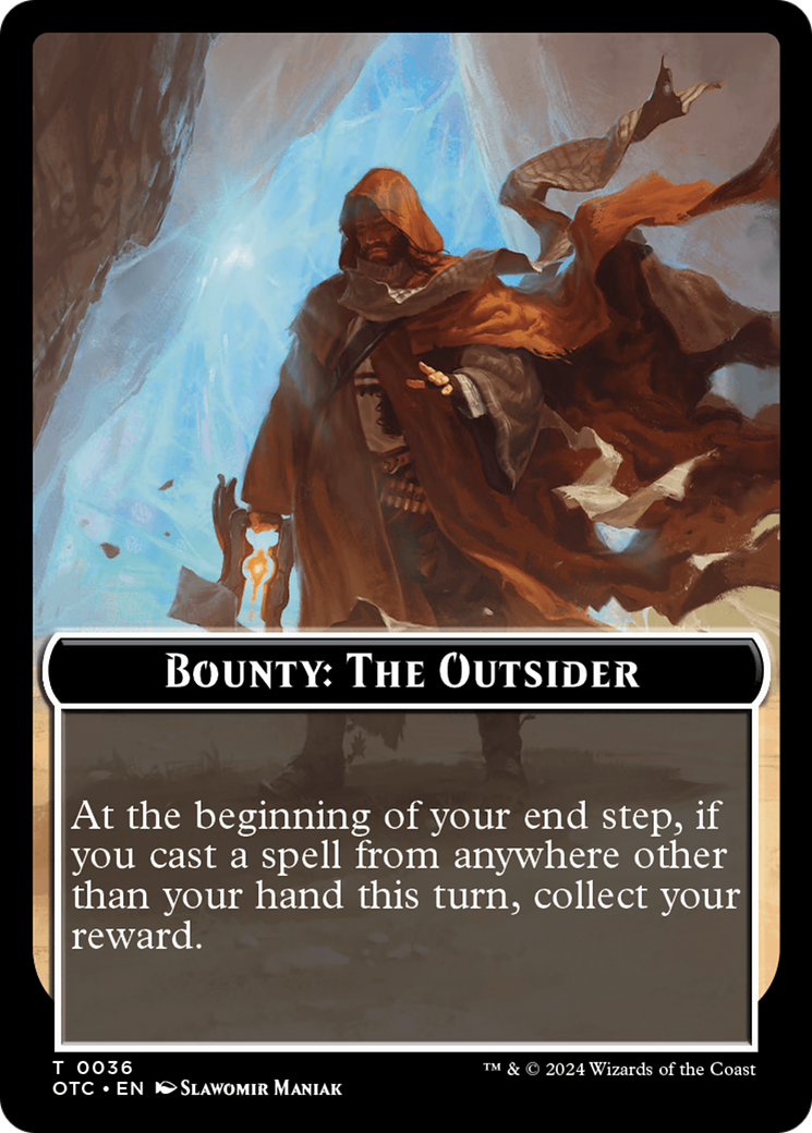 Bounty: The Outsider // Bounty Rules Double-Sided Token [Outlaws of Thunder Junction Commander Tokens] | Card Citadel