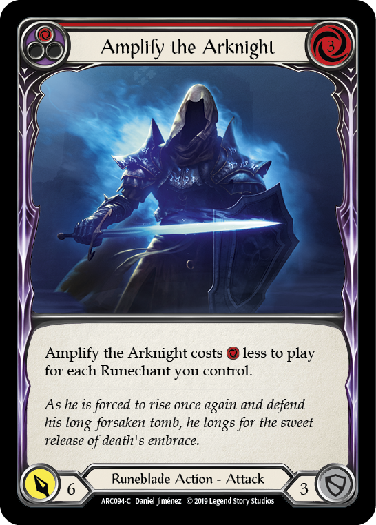 Amplify the Arknight (Red) [ARC094-C] (Arcane Rising)  1st Edition Rainbow Foil | Card Citadel